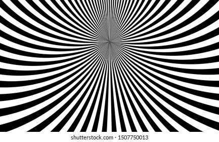 Abstract twisted striped monochrome background vector design.