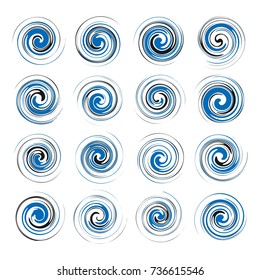 Abstract Twister Design Element Set