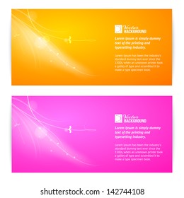 Abstract two banner. Vector illustration.