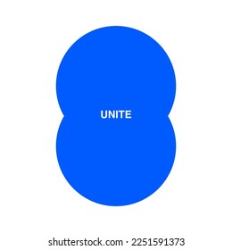 Abstract two circle overlap Venn diagram vector illustration eps 