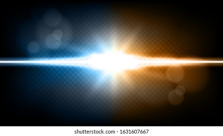 Abstract Two Color Forces Lights Flare. EPS10 Vector