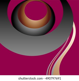 abstract two color wave elements business vector design
