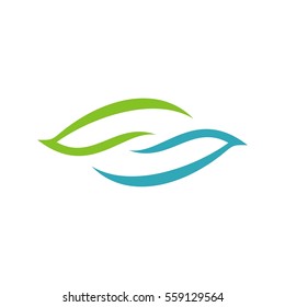 Abstract Two Hands for Spa Logo Illustration Design. Vector EPS 10.