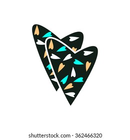 abstract two hearts.vector illustration.