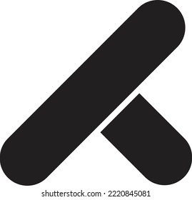 Abstract two lines logo illustration in trendy and minimal style isolated on background