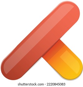 Abstract two lines logo illustration in trendy and minimal style isolated on background