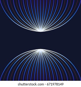 abstract two side curve lines network background