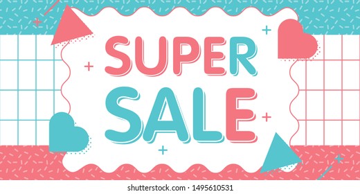 Abstract two tone sale vector background. Composition with geometric shape and place for text.