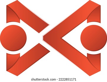 Resumen de dos ilustraciones del logotipo del triángulo en un estilo moderno y mínimo aislado en el fondo