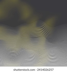 Resumen Fondo de dos colores. Fondo abstracto vectorial, gradiente iridiscente colorido con líneas y ondas.