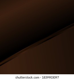 Abstract two-tone background. Waves of caramel and chocolate. Vector Illustration.