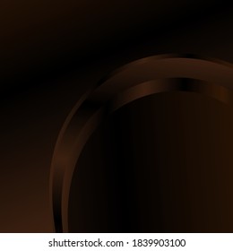 Abstrakter zweifarbiger Hintergrund. Wellen von Karamelll und Schokolade. Vektorgrafik.