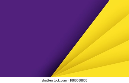 Abstract. Two-tone background. Yellow and Purple overlap layer background. Paper color background. Vector