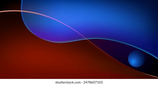 abstract two-tone color blue and red geometric vector background.