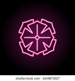Abstract type of flower, neon icon. Simple thin line, outline vector of flower icons for ui and ux, website or mobile application