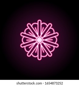 Abstract type of flower neon icon. Simple thin line, outline vector of flower icons for ui and ux, website or mobile application