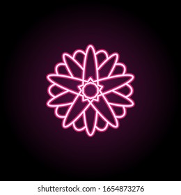 Abstract type of flower neon icon. Simple thin line, outline vector of flower icons for ui and ux, website or mobile application