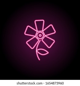 Abstract type of flower neon icon. Simple thin line, outline vector of flower icons for ui and ux, website or mobile application