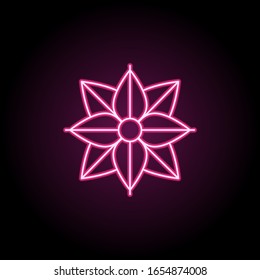 Abstract type of flower neon icon. Simple thin line, outline vector of flower icons for ui and ux, website or mobile application