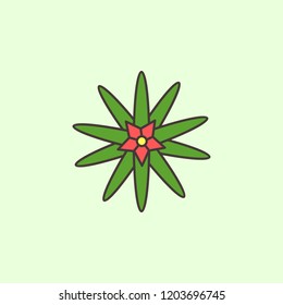 abstract type of flowers color Line Icon