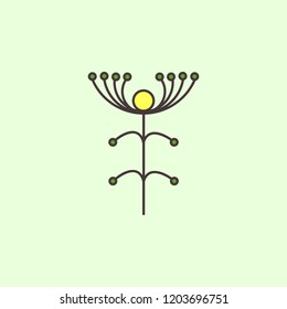 abstract type of flowers color Line Icon