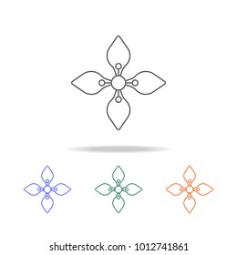 abstract type of flowers icon. Element of flower multi colored icons for mobile concept and web apps. Thin line icon for website design and development, mobile app. Premium icon on white background