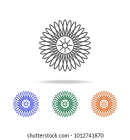 abstract type of flowers icon. Element of flower multi colored icons for mobile concept and web apps. Thin line icon for website design and development, mobile app. Premium icon on white background
