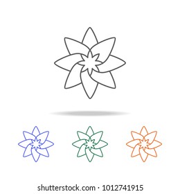 abstract type of flowers icon. Element of flower multi colored icons for mobile concept and web apps. Thin line icon for website design and development, mobile app. Premium icon on white background