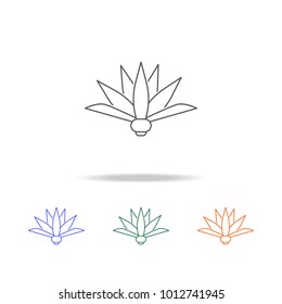 abstract type of flowers icon. Element of flower multi colored icons for mobile concept and web apps. Thin line icon for website design and development, mobile app. Premium icon on white background