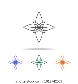 abstract type of flowers icon. Element of flower multi colored icons for mobile concept and web apps. Thin line icon for website design and development, mobile app. Premium icon on white background