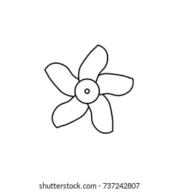 abstract type of flowers Line Icon On White Background