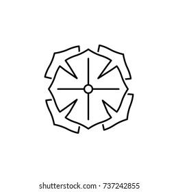 abstract type of flowers Line Icon On White Background