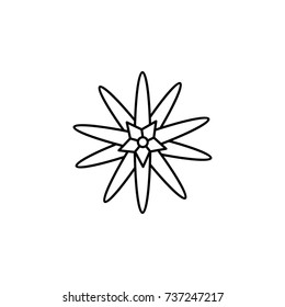 abstract type of flowers Line Icon On White Background