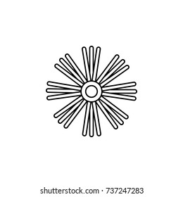 abstract type of flowers Line Icon On White Background