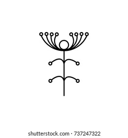 abstract type of flowers Line Icon On White Background