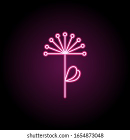 Abstrakter Blumentyp Neonsymbol. Einfache dünne Linie, Vektorillustration der Blumensymbole für i und ux, Website oder mobile Anwendungen