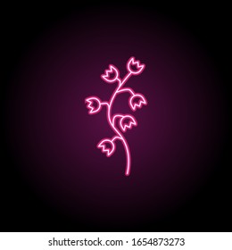 Abstract type of flowers neon icon. Simple thin line, outline vector of flower icons for ui and ux, website or mobile application