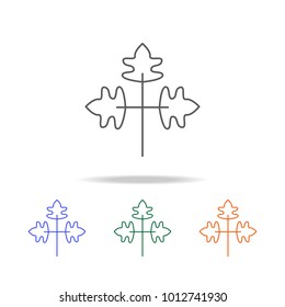 abstract type of leaves icon. Element of flower multi colored icons for mobile concept and web apps. Thin line icon for website design and development, mobile app. Premium icon on white background