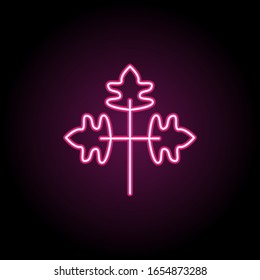 Abstract type of leaves neon icon. Simple thin line, outline vector of flower icons for ui and ux, website or mobile application
