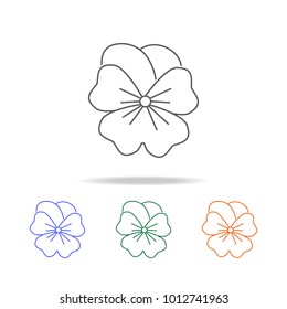 abstract type of lily flowers icon. Element of flower multi colored icons for mobile concept and web. Thin line icon for website design and development, mobile app. Premium icon on white background