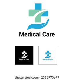 Abstract type logo design for Medical business. Medical Care logo for business identity.