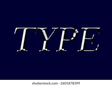 Abstract Type Text Effect Design Blue Background