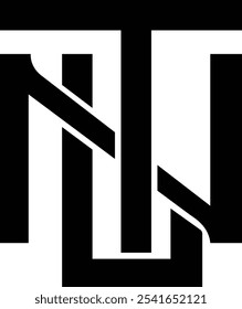 Abstract typeface and monogram logo design with vector and design