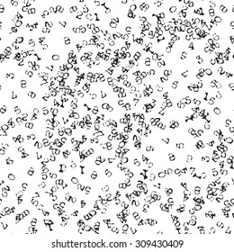 Abstract typewriter numbers seamless background. Endless pattern with random numerical grunge digits spread. School book and note cover decoration. Dress or curtain pattern.