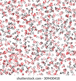 Abstract typewriter numbers seamless background. Endless pattern with random numerical grunge digits spread. School book and note cover decoration. Dress or curtain pattern.