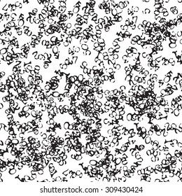 Abstract typewriter numbers seamless background. Endless pattern with random numerical grunge digits spread. School book and note cover decoration. Dress or curtain pattern.