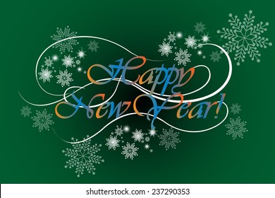 Abstract typographic background with snowflake - eps10 illustration 