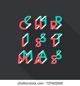 Abstract Typographic Christmas Card