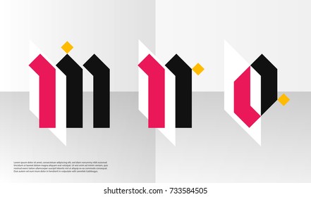 Abstract typographic letter set on minimal background. Calligraphic alphabet with vibrant colors and modern minimal design.