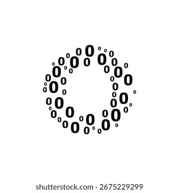 Abstrakte typografische Spirale 'o' Logo Design Element